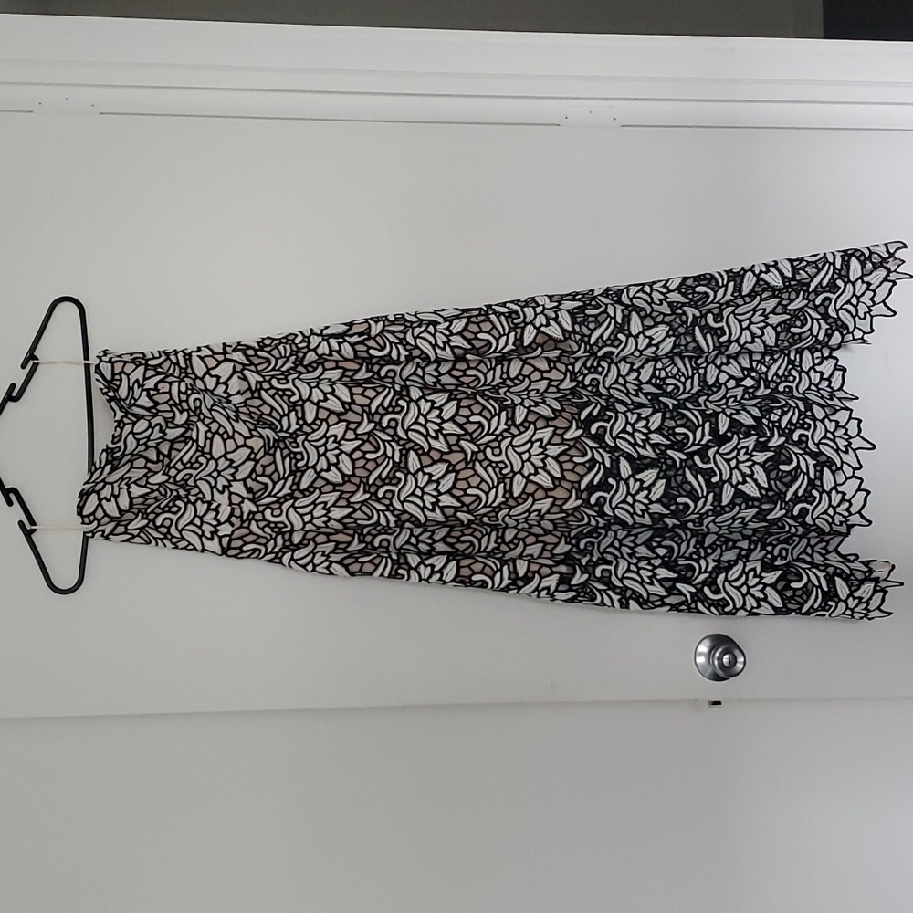 Keepsake Strapless lace midi dress
